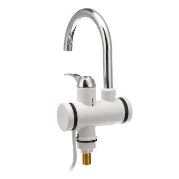 3000W Temperature Display Instant Hot Water Tap Faucet with Three Way Connector and Shower Head