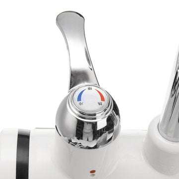 3000W Temperature Display Instant Hot Water Tap Faucet with Three Way Connector and Shower Head