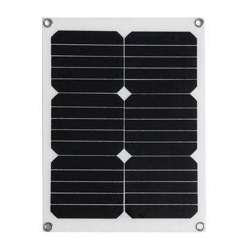 15W Monocrystalline Solar Panel Dual USB Output Solar Powered Panel With Charger Battery clip