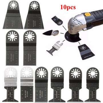 10pcs Mix Saw Blade Set Oscillating Multitools for Fein Multimaster Bosch Einhell Makita