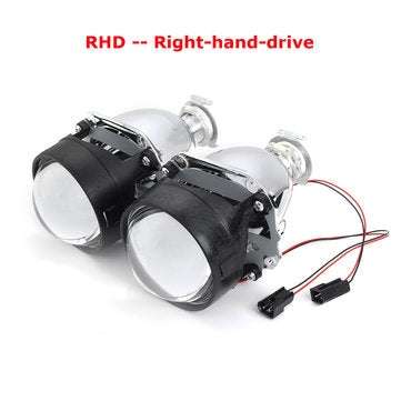 2.5` HID Bi-Xenon Projector Headlights Lens H1 H4 H7 Retrofit ... (TYPE: SEVENLIGHTCOLORSWITHREMOTE)