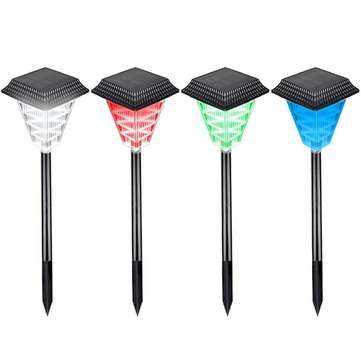 3W Solar Powered 12 LED Lawn Light Outdoor Waterproof IP65 Garden Path Landscape Lamp (COLOR.: RED)