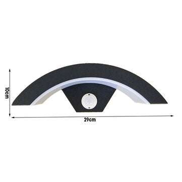 15W LED Outdoor Light Wall Lamp House Lighting with Motion Detector Anthracite