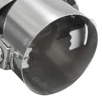 2.5" Grilled Blue Chrome Stainless Steel Exhaust Muffler Tip Pipe Universal