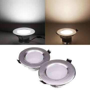 3W LED Down Light Ceiling Recessed Lamp Dimmable 220V + Driver (COLOR.: WHITE)
