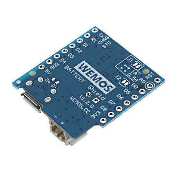 2pcs Wemos Battery Shield V1.2.0 For Wemos D1 Mini Single Lithium Battery Charging & Boost Module