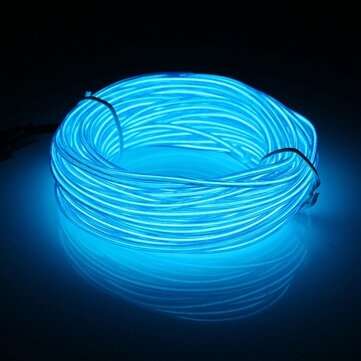 10M EL LED Flexible Soft Tube Wire Neon Glow Car Rope Strip Light Xmas Decor DC12V (COLOR.: BLUE)