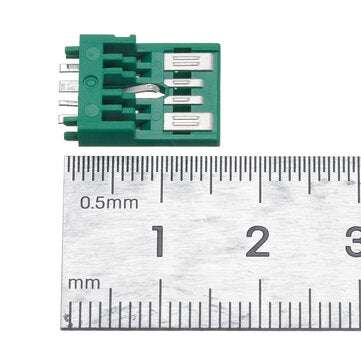 10PCS USB AM 3.0 Welding Plate Type High Current Male Short Body 17.0mm 5p Green Two-Piece Iron Shel