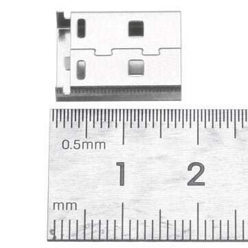 10PCS USB AM 3.0 Welding Plate Type High Current Male Short Body 17.0mm 5p Green Two-Piece Iron Shel