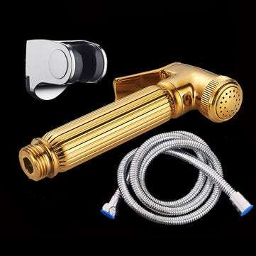 Douche Portable Bidet Spray Shattaf Shower Head Brass Handheld Toilet Kit (COLOR: GOLD)