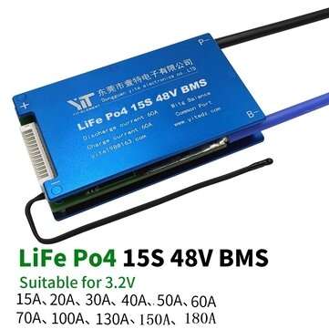 15S 48V Lithium Battery 3.2V Power Protection Board 15A-180A with Temperature Prot... (CURRENT: 30A)