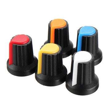 30pcs WH148 Potentiometer Knob 15X17mm 6mm Shaft Hole AG2 Yellow Orange Blue White Red Power Amplifi