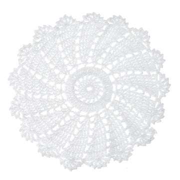 10Pcs/Set Hand Crocheted Doilies Cotton Woven Round Cup Dish Table Tablecloth Placemat Decorations