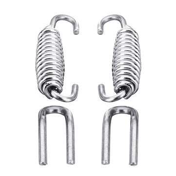 2pcs 40mm Stainless Steel Exhaust Muffler Springs Expansion Chambers Manifold Link Pipe