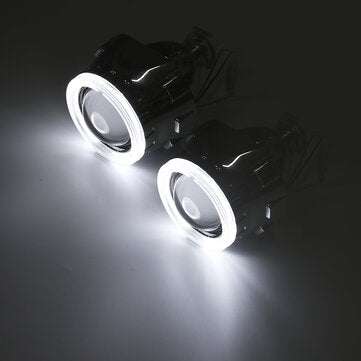 2.5 Inch H1/H4/H7 Bi-Xenon HID Projector Headlights Conversion Kit with Lens CCFL ... (COLOR: WHITE)
