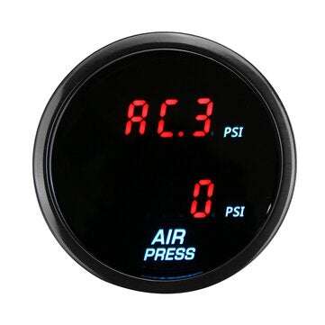 2`` 52mm Dual Digital Air Pressure Gauge PSI Air Suspension Meter Red LED