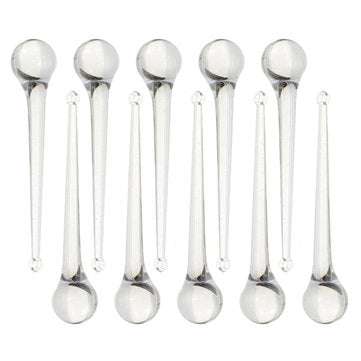 10pcs Clear Crystal Chandelier Light Lamp Parts Drops Prisms Pendants 80mm