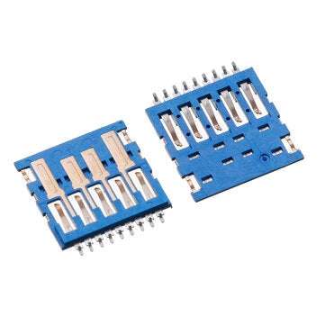 10PCS USB 3.0 Ultra-Thin Male USB Disk Black Gel Connector H=1.05