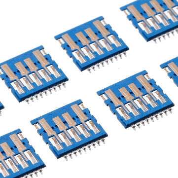 10PCS USB 3.0 Ultra-Thin Male USB Disk Black Gel Connector H=1.05