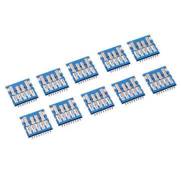 10PCS USB 3.0 Ultra-Thin Male USB Disk Black Gel Connector H=1.05