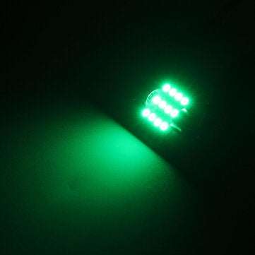 11Pcs Green LED Car Interior Lights Kit T10 & 31mm Festoon Map Dome Light Bulb