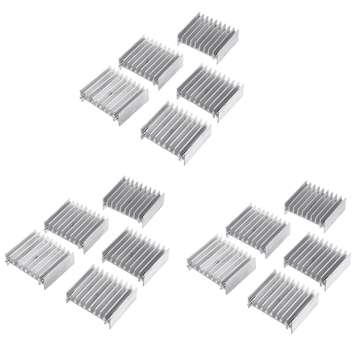 15pcs Transistor Radiator Power Amplifier Chip Heat Sink Thyristor Aluminum Heat Sink 47*16.5*40MM