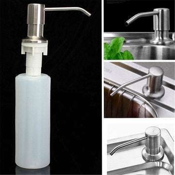 350ML Kitchen Bathroom Sink Liquid Soap Dispenser Cleanser Essence Hand Sanitizer Brushed Nickel Hea