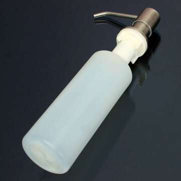 350ML Kitchen Bathroom Sink Liquid Soap Dispenser Cleanser Essence Hand Sanitizer Brushed Nickel Hea
