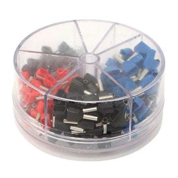 200Pcs Copper Insulated Terminal Grey 0.75mm Red 1.0mm Black 1.5mm Blue 2.5mm