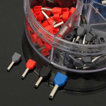 200Pcs Copper Insulated Terminal Grey 0.75mm Red 1.0mm Black 1.5mm Blue 2.5mm