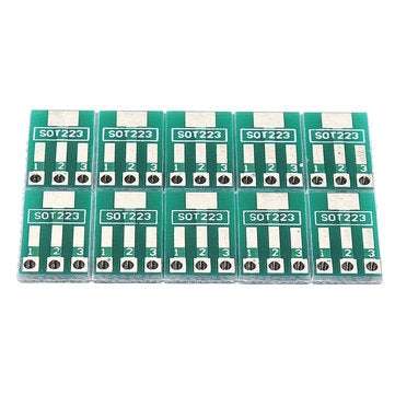 100pcs SOT89/SOT223 to SIP Patch Transfer Adapter Board SIP Pitch 2.54mm PCB Tin Plate
