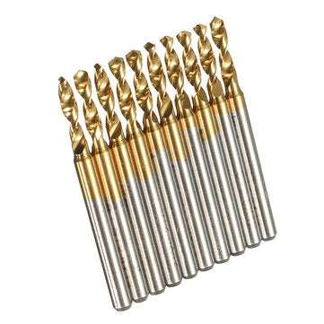 10pcs 3.175mm Shank 2.5mm HSS Titanium Coated Drill Bits PCB Drill