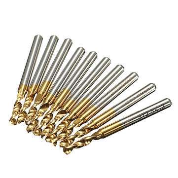 10pcs 3.175mm Shank 2.5mm HSS Titanium Coated Drill Bits PCB Drill