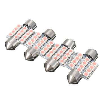11PCS Auto Car Purple Interior Bright LED Light Lamp License Plate Dome T10 & 31mm
