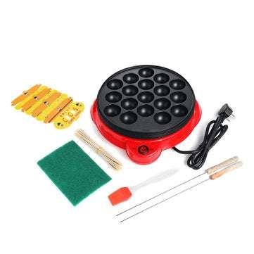 18 Holes Electric Octopus Ball Grill Takoyaki Baking Mould Machine Mini Electric Chibi Maruko Grill