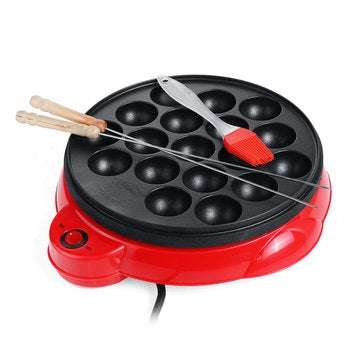 18 Holes Electric Octopus Ball Grill Takoyaki Baking Mould Machine Mini Electric Chibi Maruko Grill