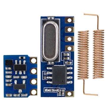 5pcs 433MHz Wireless Transceiver Kit Mini RF Transmitter Receiver Module + 10PCS Spring Antennas OPE