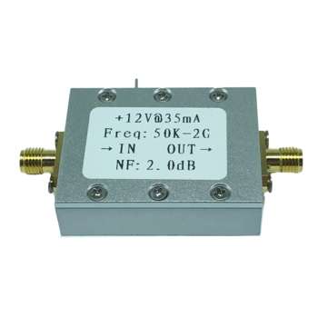 10K-2GHZ LNA RF Amplifier Module 31DB 0.5G High Gain Low Noise Wideband RF Amplifier with Shell