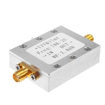 10K-2GHZ LNA RF Amplifier Module 31DB 0.5G High Gain Low Noise Wideband RF Amplifier with Shell