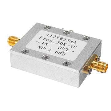 10K-2GHZ LNA RF Amplifier Module 31DB 0.5G High Gain Low Noise Wideband RF Amplifier with Shell