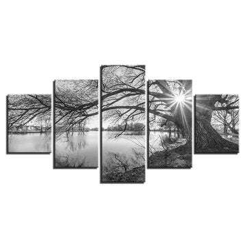 5 Panels Unframed Modern Canvas Art Oil Painting Picture Room Wall Art Picture... (TYPE: ABEACH5PCS)