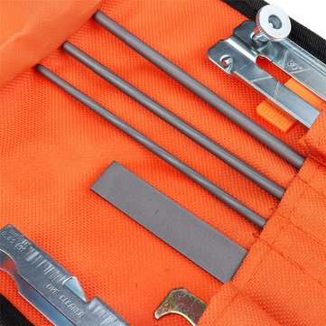 10Pcs Chainsaw Sharpening File Filing Kit Files Tool Chain Sharpener For Stihl Chian Saw With Orange