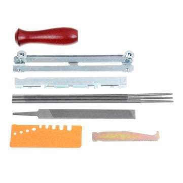 10Pcs Chainsaw Sharpening File Filing Kit Files Tool Chain Sharpener For Stihl Chian Saw With Orange
