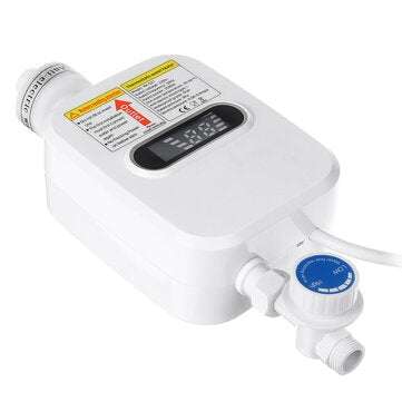 3500W 220V Mini Water Heater Hot Electric Tankless Household Bathroom Faucet with Shower Head LCD Te