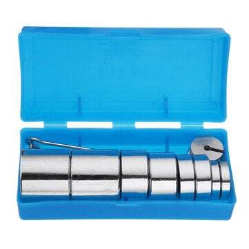 17Pcs/Set 2g-200g Metal Slotted Weight Set Scale Balance Calibration with Hanger Case Physics Experi