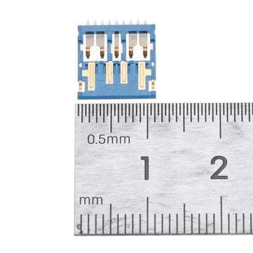 10PCS COB Connector USB 3.0 Male h1.05 Ultra-Thin 9Pin Isometric