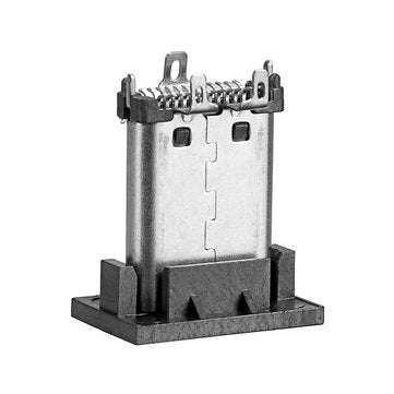 10PCS TYPE C Vertical Patch USB3.1 Male 180 Degrees 24p Double Row Patch Three-Pin Board Length 11.0