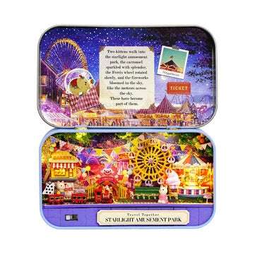 3D DIY Doll House Miniature Kids Toys Manual Assembly Doll Houses Hut Mark Tin Box for... (TYPE: .A)