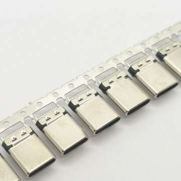 10PCS Type C 3.1 Splint Male 24p Splint 0.8 With Clamp Foot Riveting Shell Full Function