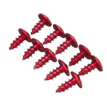 10pcs M5 Screws Modified Thread Titanium Alloy Bolt For ATVs Scooters Motorcycles B... (COLOR.: RED)